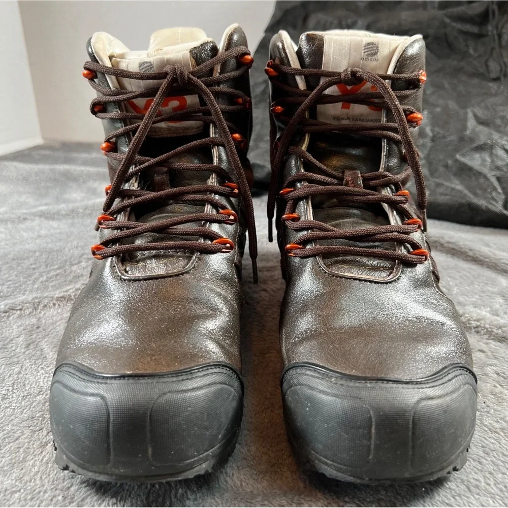 Y-3 Yohji Yamamoto X Adidas Leather Hiking Boots  Mens 6.5 W 8 Sneakers Shoes